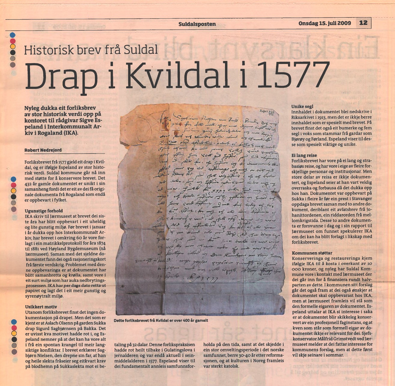 Kopi av artikkel fra Suldalsposten